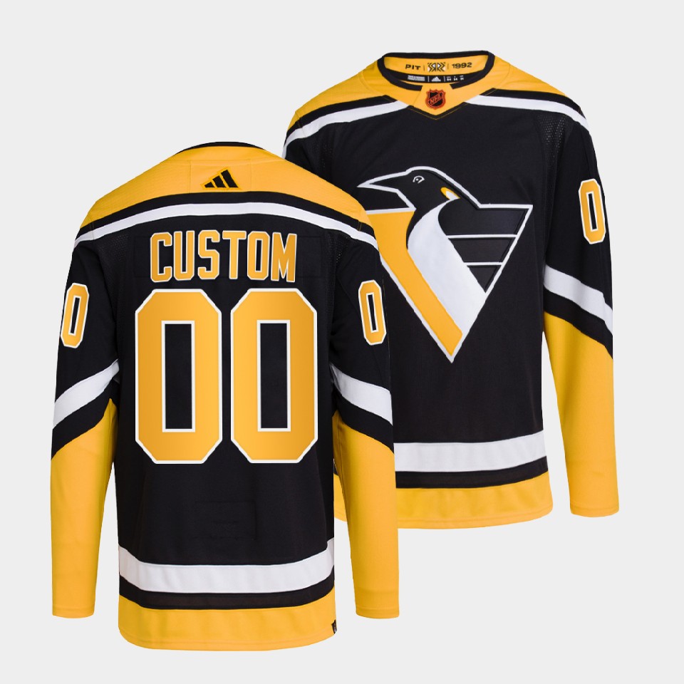 Pittsburgh Penguins Custom Reverse Black Jersey Pittsburgh Penguins Custom Reverse Black Jersey