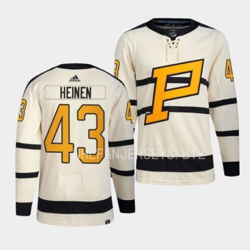 Pittsburgh Penguins Danton Heinen 2023 Winter Classic Cream Jersey