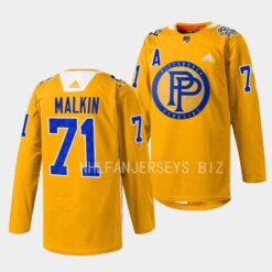 Pittsburgh Penguins Evgeni Malkin 2023 Pennies-inspired Yellow Special Jersey