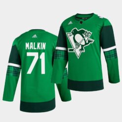 Pittsburgh Penguins Evgeni Malkin St. Patrick’s Day Green Player Jersey