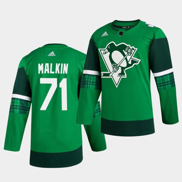 Pittsburgh Penguins Evgeni Malkin St. Patrick's Day Green Player Jersey Pittsburgh Penguins Evgeni Malkin St. Patrick's Day Green Player Jersey
