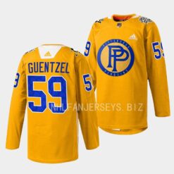 Pittsburgh Penguins Jake Guentzel 2023 Pennies-inspired Yellow Special Jersey