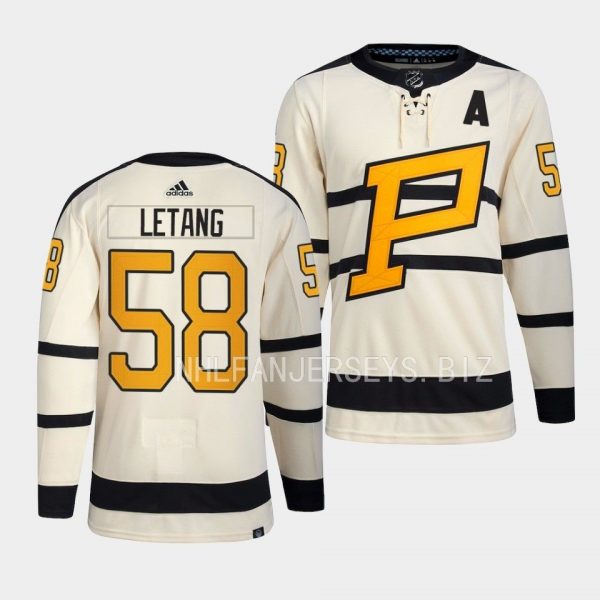 Pittsburgh Penguins Kris Letang 2023 Winter Classic Cream Jersey Pittsburgh Penguins Kris Letang 2023 Winter Classic Cream Jersey