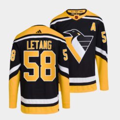 Pittsburgh Penguins Kris Letang Reverse Black Jersey