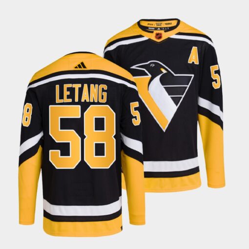 Pittsburgh Penguins Kris Letang Reverse Black Jersey