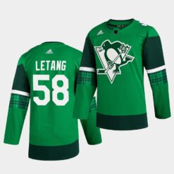 Pittsburgh Penguins Kris Letang St. Patrick’s Day Green Player Jersey