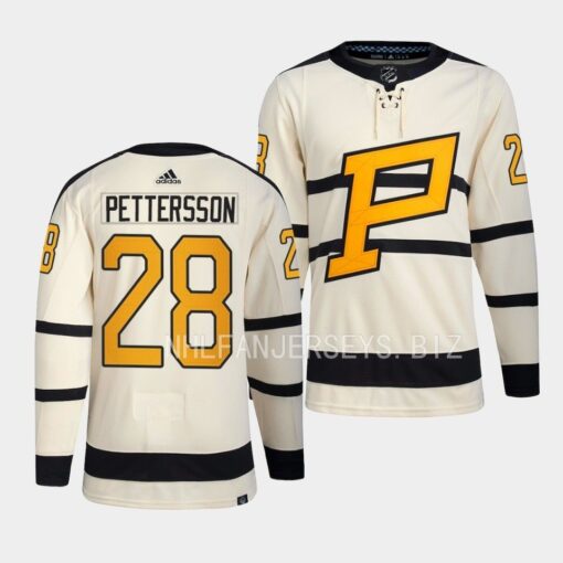 Pittsburgh Penguins Marcus Pettersson 2023 Winter Classic Cream Jersey