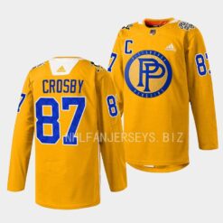 Pittsburgh Penguins Sidney Crosby 2023 Pennies-inspired Yellow Special Jersey