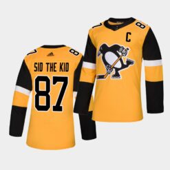 Pittsburgh Penguins Sidney Crosby Nickname Sid the Kid Gold Jersey