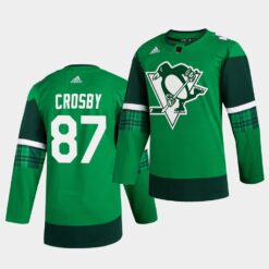 Pittsburgh Penguins Sidney Crosby St. Patrick’s Day Green Player Jersey