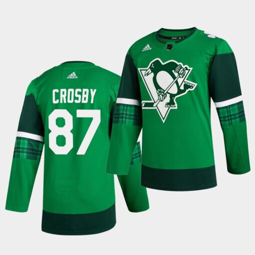 Pittsburgh Penguins Sidney Crosby St. Patrick’s Day Green Player Jersey