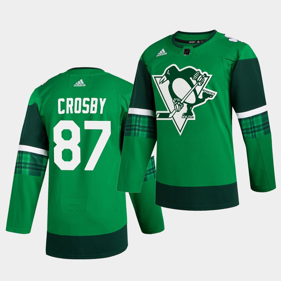 Pittsburgh Penguins Sidney Crosby St. Patrick's Day Green Player Jersey Pittsburgh Penguins Sidney Crosby St. Patrick's Day Green Player Jersey