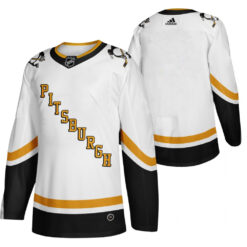 Pittsburgh Penguins Team 2021 Reverse Retro White Jersey