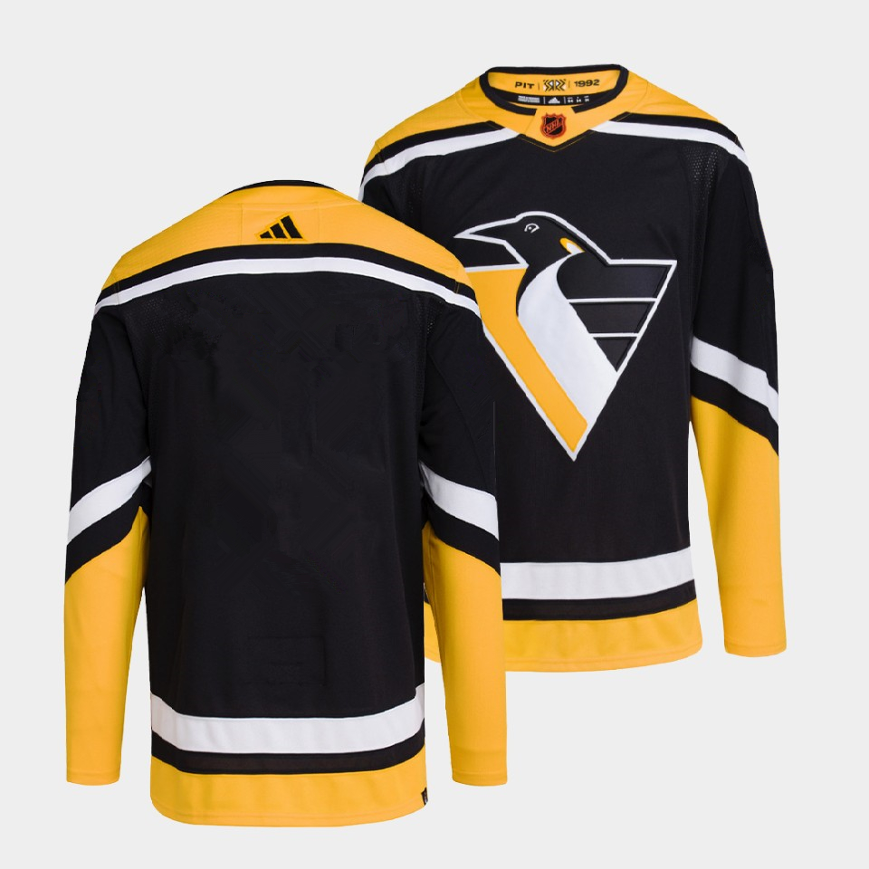 Pittsburgh Penguins Team 2022 Reverse Retro Black Jersey Pittsburgh Penguins Team 2022 Reverse Retro Black Jersey