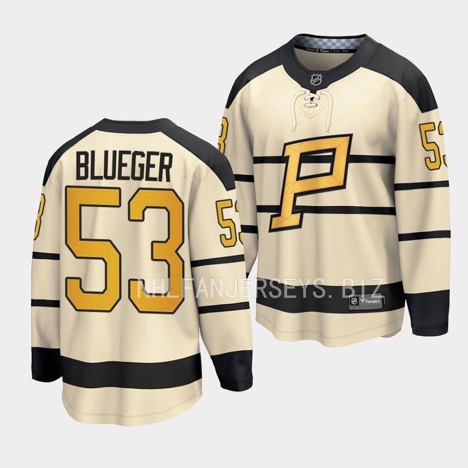 Pittsburgh Penguins Teddy Blueger 2023 Winter Classic Cream Jersey Pittsburgh Penguins Teddy Blueger 2023 Winter Classic Cream Jersey