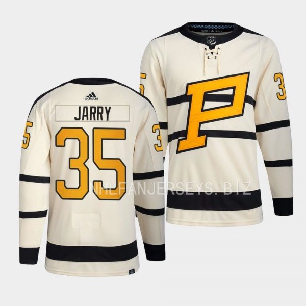 Pittsburgh Penguins Tristan Jarry 2023 Winter Classic Cream Jersey Pittsburgh Penguins Tristan Jarry 2023 Winter Classic Cream Jersey