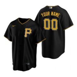 Pittsburgh Pirates Custom Black Replica Jersey