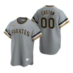 Pittsburgh Pirates Custom Gray Cooperstown Collection Jersey