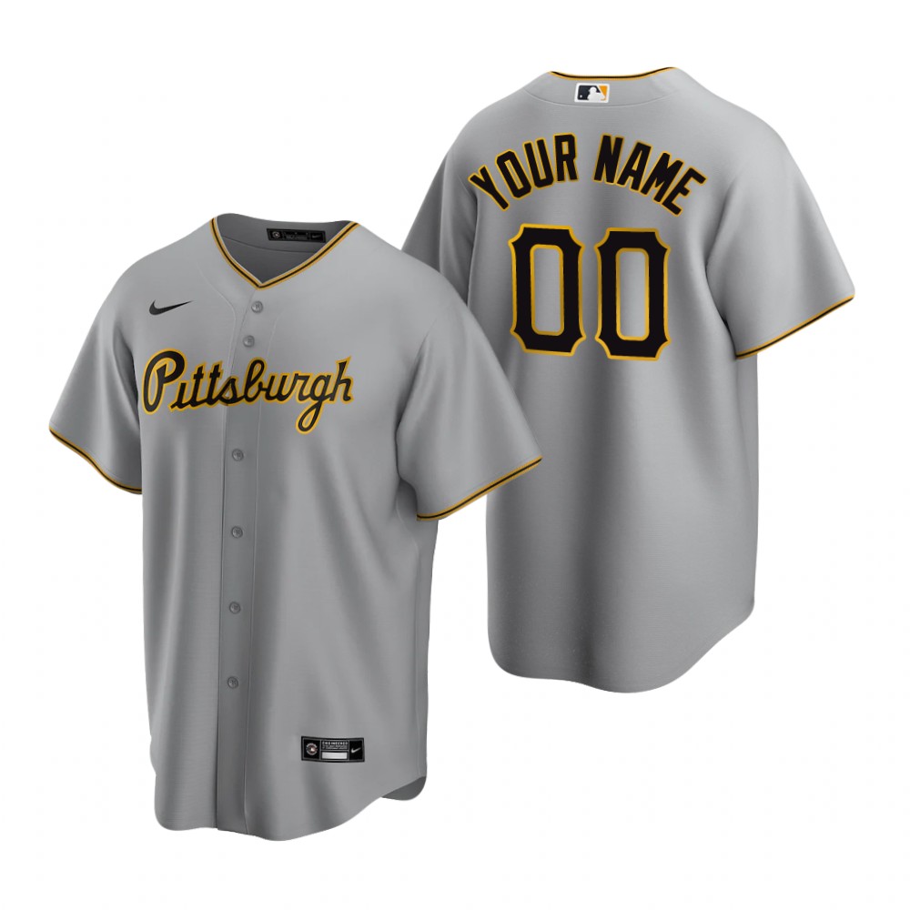 Pittsburgh Pirates Custom Gray Road Replica Jersey Pittsburgh Pirates Custom Gray Road Replica Jersey