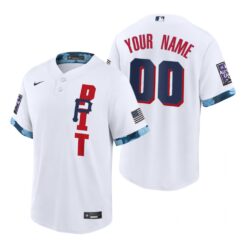Pittsburgh Pirates Custom White 2021 All Star Game Replica Jersey