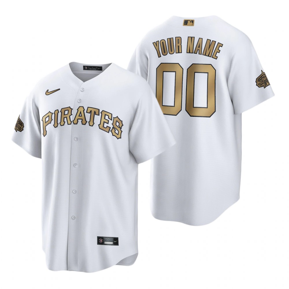 Pittsburgh Pirates Custom White 2022 All-Star Game Replica Jersey Pittsburgh Pirates Custom White 2022 All-Star Game Replica Jersey