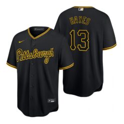 Pittsburgh Pirates Ke’bryan Hayes Black Alternate Replica Jersey