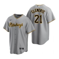 Pittsburgh Pirates Roberto Clemente Gray Replica Away Jersey