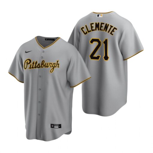 Pittsburgh Pirates Roberto Clemente Gray Replica Away Jersey