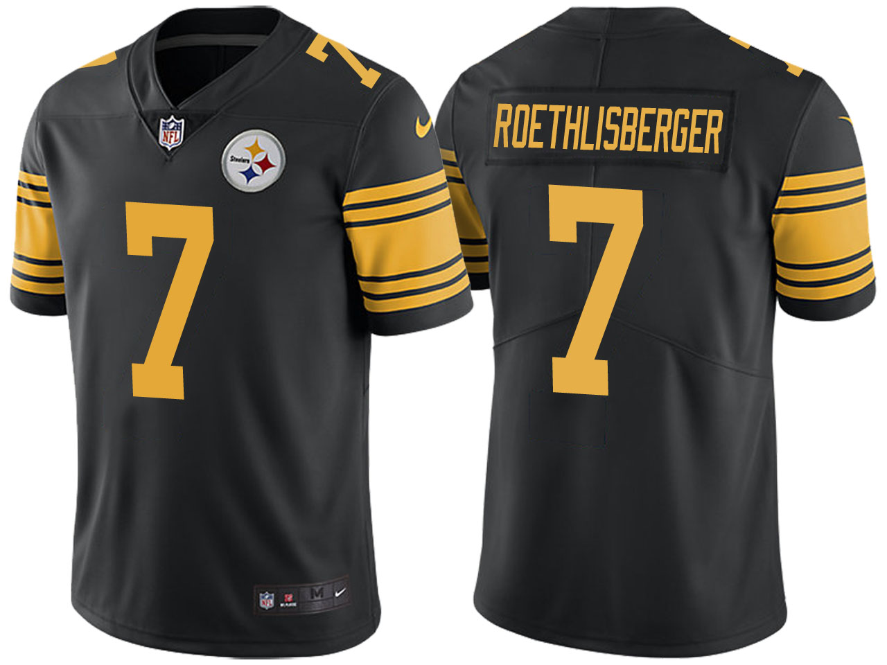 Pittsburgh Steelers Ben Roethlisberger Black Color Rush Limited Jersey Pittsburgh Steelers Ben Roethlisberger Black Color Rush Limited Jersey