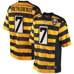 Pittsburgh Steelers Ben Roethlisberger Yellow 80th Anniversary Throwback Jersey