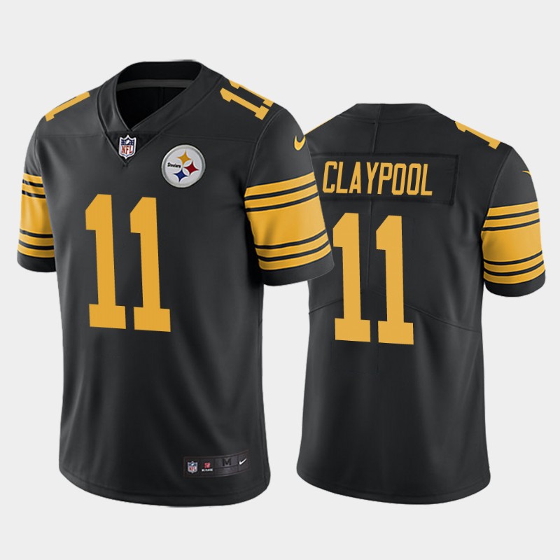 Pittsburgh Steelers Chase Claypool Black Color Rush Limited Jersey Pittsburgh Steelers Chase Claypool Black Color Rush Limited Jersey