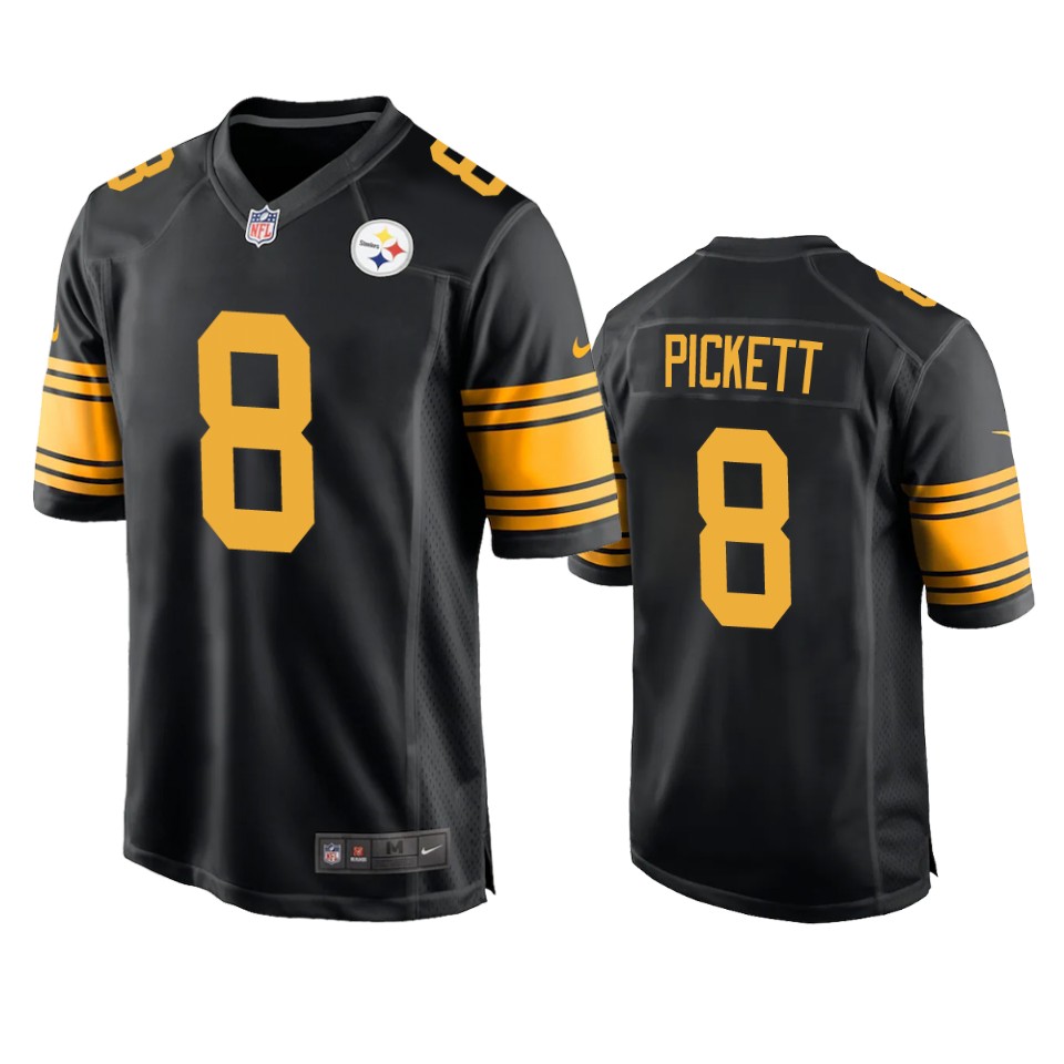 Pittsburgh Steelers Kenny Pickett Black Color Rush Limited Jersey Pittsburgh Steelers Kenny Pickett Black Color Rush Limited Jersey