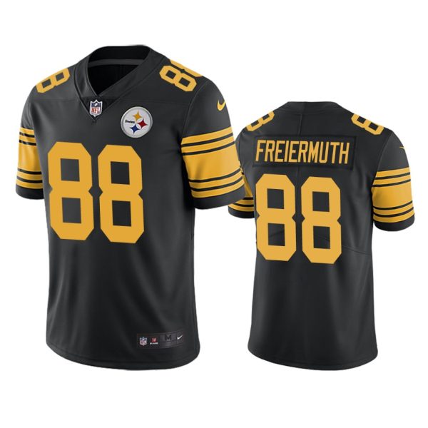 Pittsburgh Steelers Pat Freiermuth Black Color Rush Limited Jersey Pittsburgh Steelers Pat Freiermuth Black Color Rush Limited Jersey