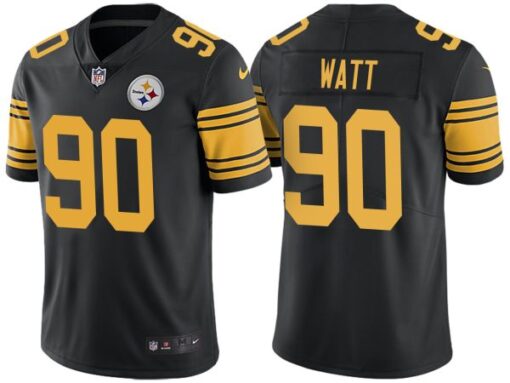 Pittsburgh Steelers T.J. Watt Black Color Rush Limited Jersey