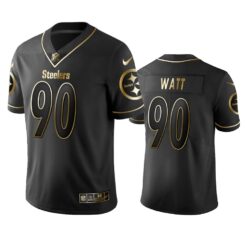 Pittsburgh Steelers T.J. Watt Black Golden Limited Jersey