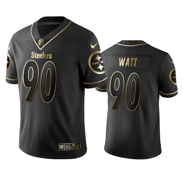 Pittsburgh Steelers T.J. Watt Black Golden Limited Jersey Pittsburgh Steelers T.J. Watt Black Golden Limited Jersey