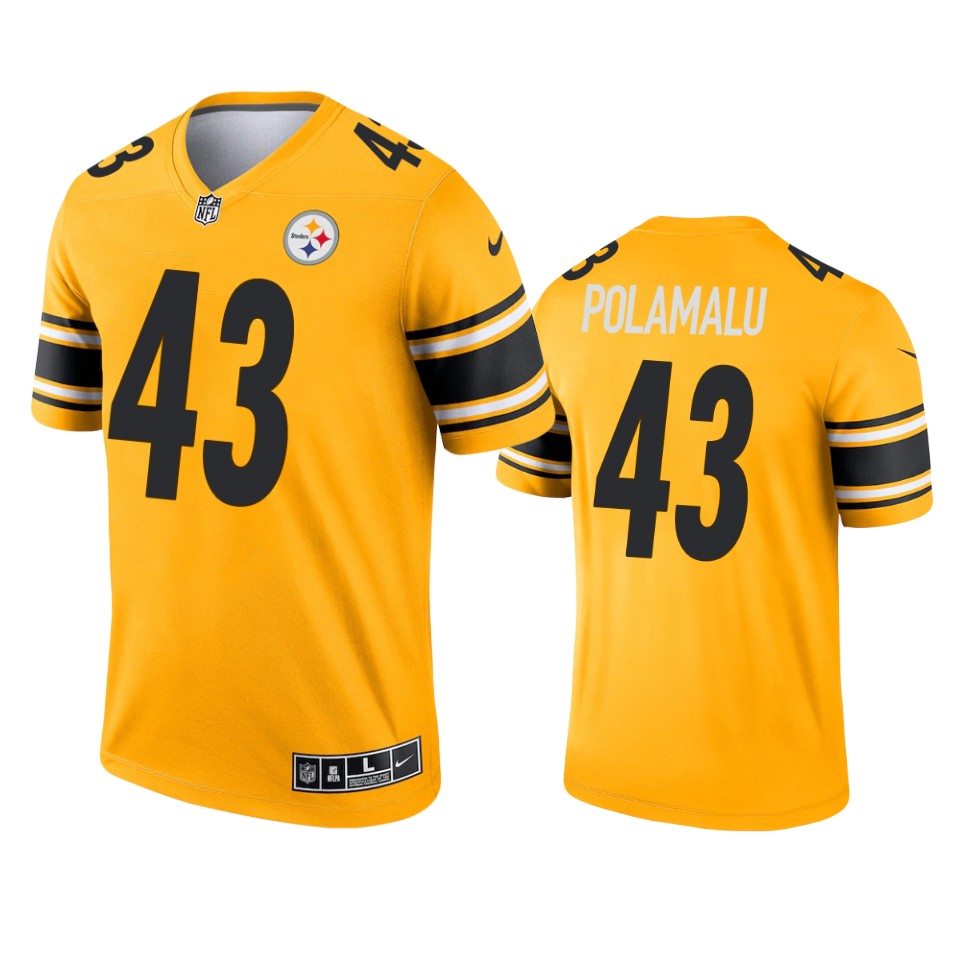 Pittsburgh Steelers Troy Polamalu Gold Inverted Limited Jersey Pittsburgh Steelers Troy Polamalu Gold Inverted Limited Jersey