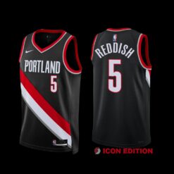 Portland Trail Blazers Cam Reddish 2022-23 Icon Edition Jersey Black