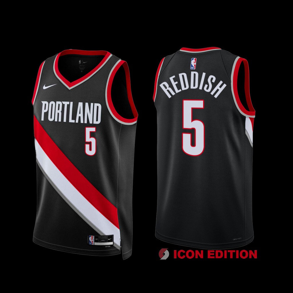 Portland Trail Blazers Cam Reddish 2022-23 Icon Edition Jersey Black Portland Trail Blazers Cam Reddish 2022-23 Icon Edition Jersey Black