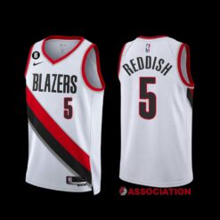 Portland Trail Blazers Cam Reddish 2022-23 White Association Edition Jersey