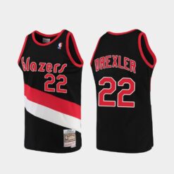Portland Trail Blazers Clyde Drexler Black 1983-84 Throwback Jersey