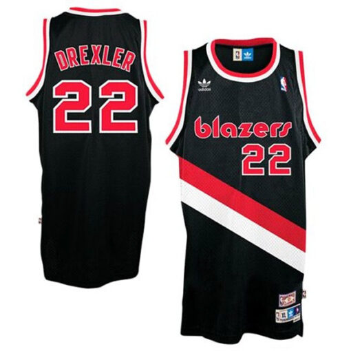 Portland Trail Blazers Clyde Drexler Black Throwback Jersey