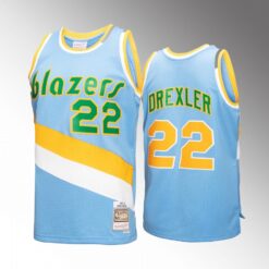 Portland Trail Blazers Clyde Drexler Blue Reload 3.0 1983-84 Throwback Jersey