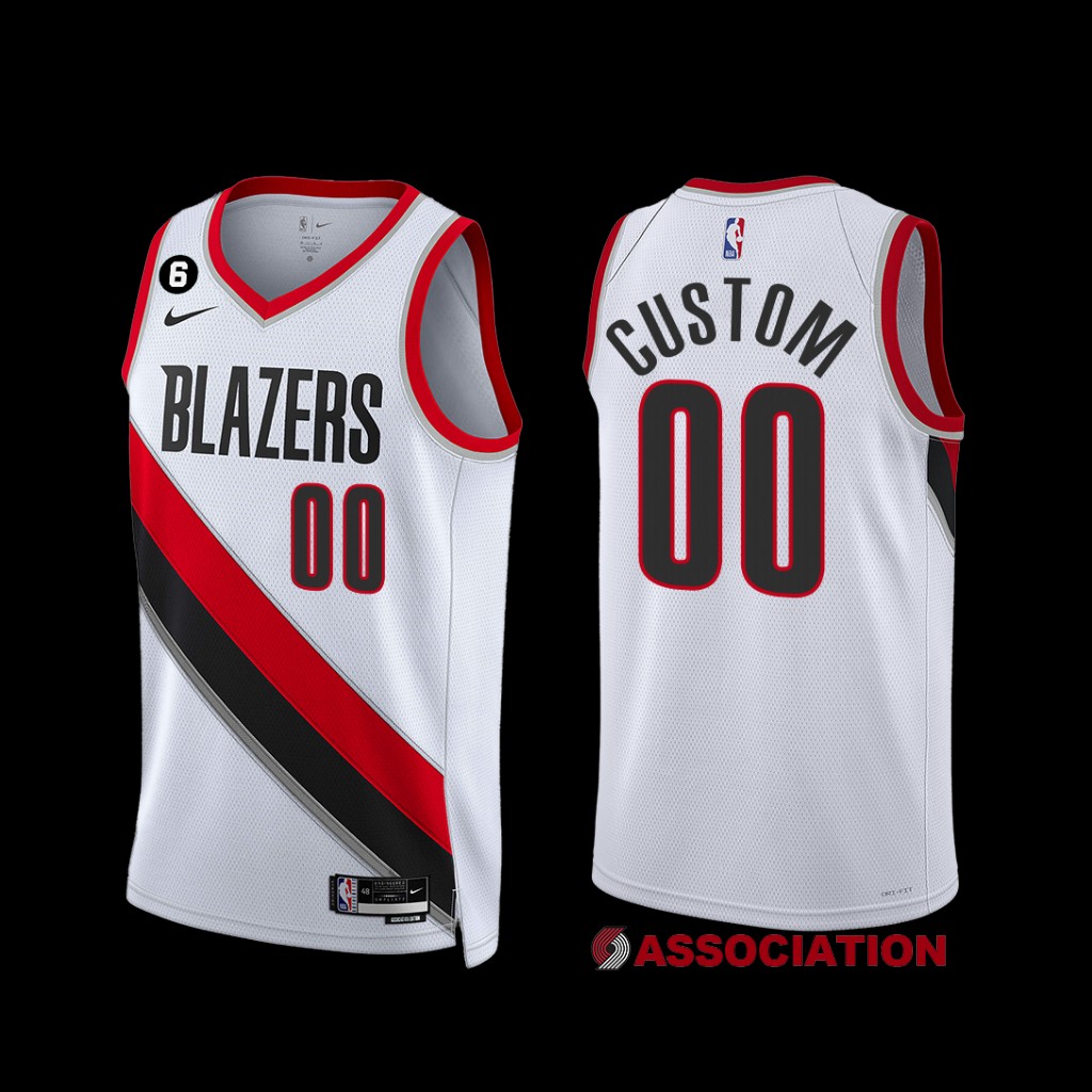 Portland Trail Blazers Custom 2022-23 Association Edition Jersey White Portland Trail Blazers Custom 2022-23 Association Edition Jersey White