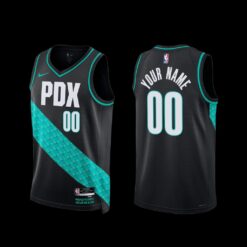Portland Trail Blazers Custom 2022-23 City Edition Jersey Black