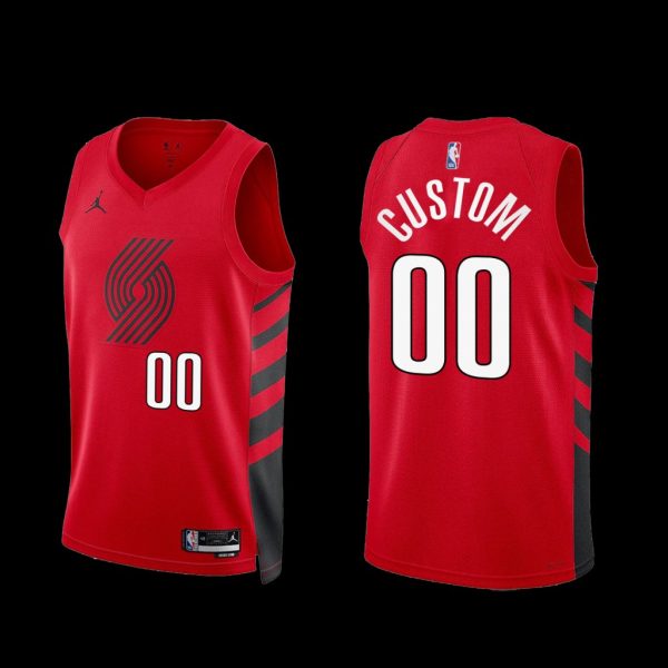 Portland Trail Blazers Custom 2022-23 Statement Edition Jersey Red Portland Trail Blazers Custom 2022-23 Statement Edition Jersey Red