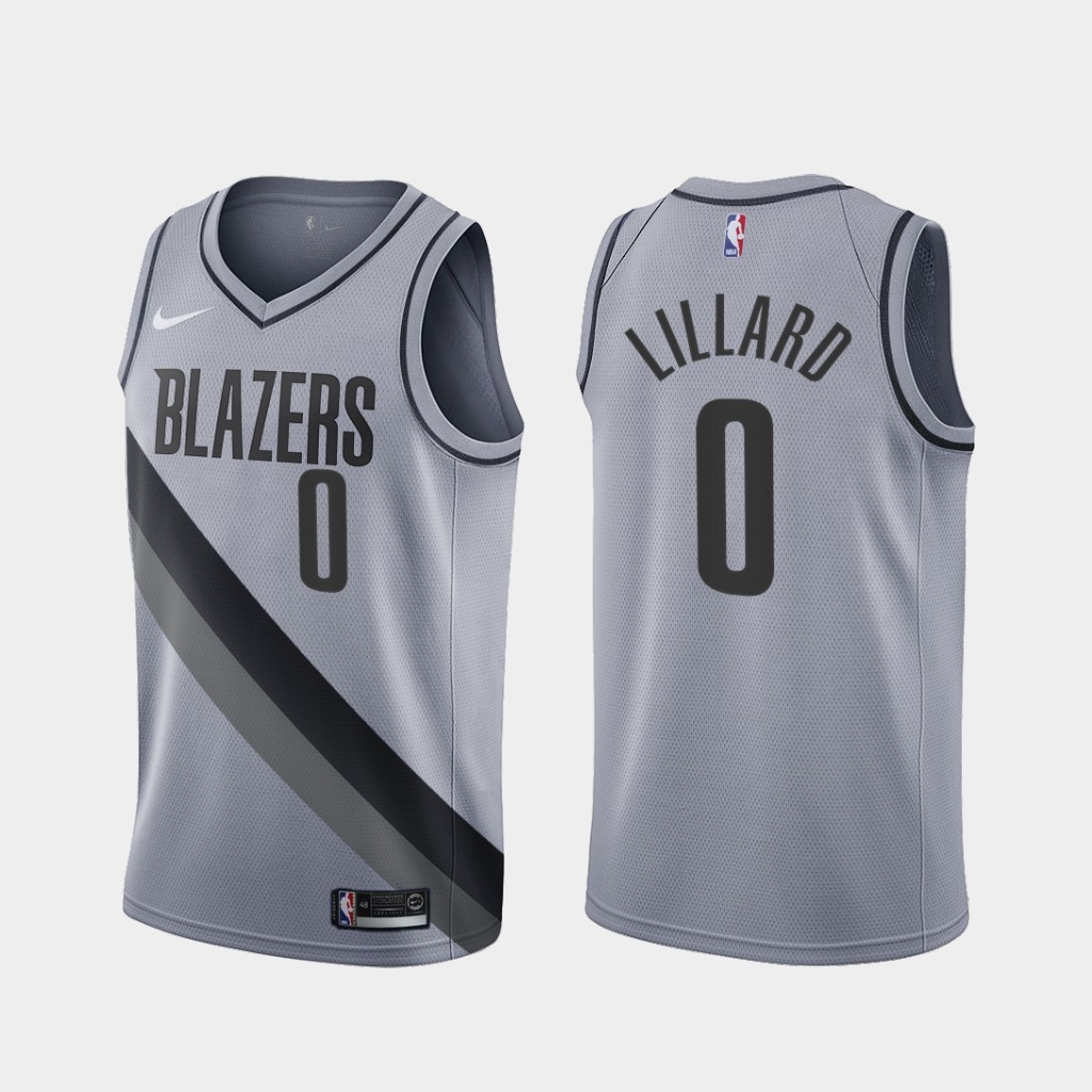 Portland Trail Blazers Damian Lillard 2021 Earned Gray Portland Trail Blazers Damian Lillard 2021 Earned Gray