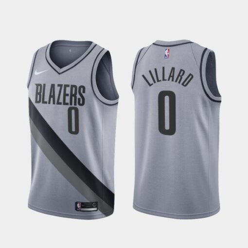 Portland Trail Blazers Damian Lillard 2021 Earned Gray