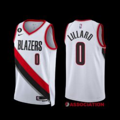 Portland Trail Blazers Damian Lillard 2022-23 Association Edition Jersey White