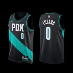 Portland Trail Blazers Damian Lillard 2022-23 City Edition Jersey Black